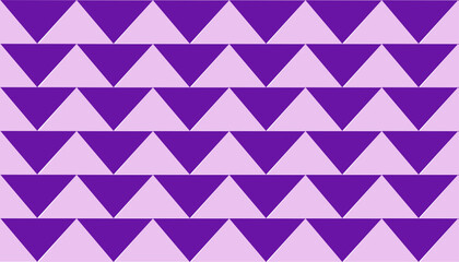 Pattern design The purple triangles in a row Light pink background - vector illustration