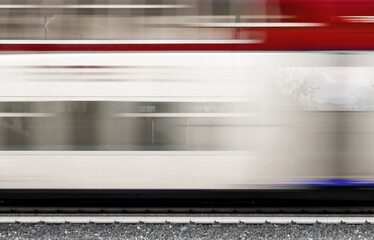 Train in motion blur