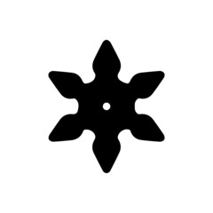 vector illustration icon of Shuriken Blade Glyph