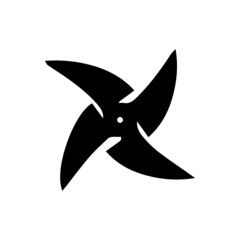 vector illustration icon of Shuriken Blade Glyph