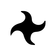 vector illustration icon of Shuriken Blade Glyph