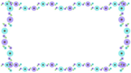 かわいい花のフレームイラスト