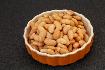 White beans kidney in the bowl