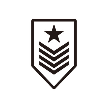 military rank badge icon illustration sign