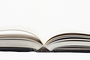 open book with spread sheets, White background