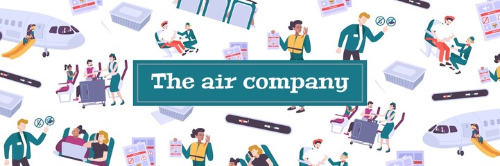 Air Company Seamless Pattern