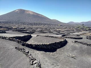 volcanic landscape in lanzarote