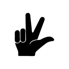 vector illustration icon of Finger Glyph