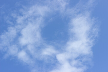 
white clouds in the blue sky