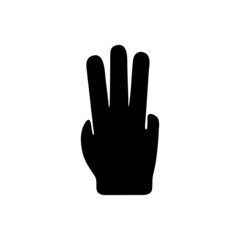 vector illustration icon of Finger Glyph
