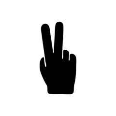 vector illustration icon of Finger Glyph