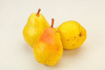 Fresh sweet pear over background