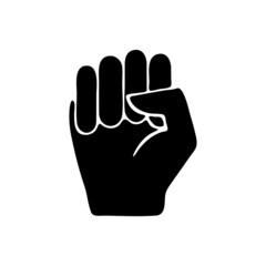 vector illustration icon of Finger Glyph