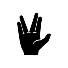 vector illustration icon of Finger Glyph