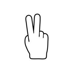 vector illustration icon of Finger Outline