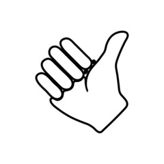 Fototapeta premium vector illustration icon of Finger Outline