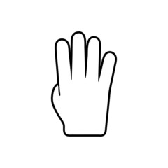 vector illustration icon of Finger Outline