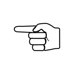 vector illustration icon of Finger Outline