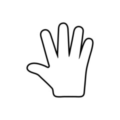 vector illustration icon of Finger Outline
