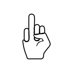 vector illustration icon of Finger Outline