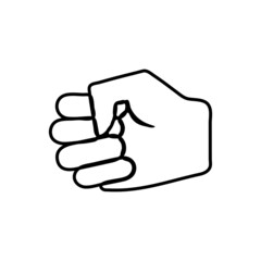 vector illustration icon of Finger Outline