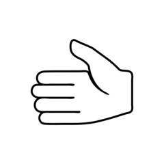 vector illustration icon of Finger Outline
