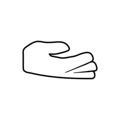 vector illustration icon of Finger Outline