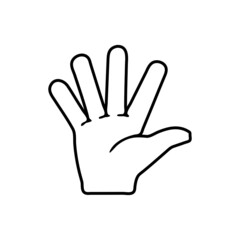 vector illustration icon of Finger Outline