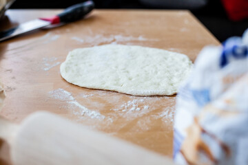 Pizza, pasta e rustici. Calzone fritto napoletano. Rustico tipico della tradizione italiana napoletana.