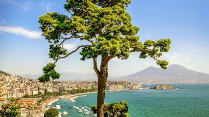 Gordijnen the beautiful coastline of napoli, itally © frank peters