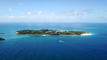 Cayo Levantado Island, Samaná Peninsula, Dominican Republic. Island with paradisiacal beach in Central America