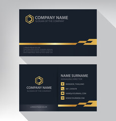 Business card in modern luxury style black and gold color