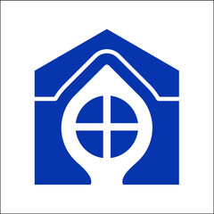 Creative vector illustration of a house. good for housing companies, real estate, construction etc.