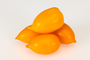 Ripe Yellow tomato isolated on white