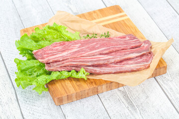 Raw Thick pork steak for cooking