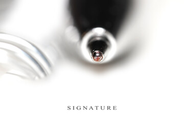Close up shot of pen, Signature concept