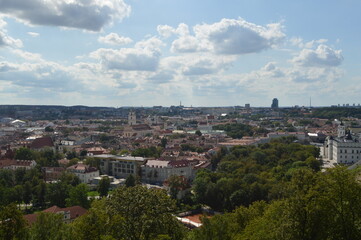 Fototapeta na wymiar Panoramic view of Vilnius.