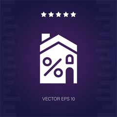 percentage sale hostel vector icon