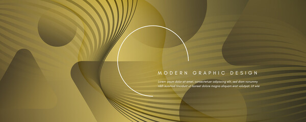 Abstract Vector Curve. Gold Dynamic Background. 