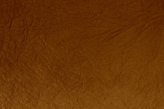 Brown Leather Texture. Brown Pleated Leather For Text And Design.