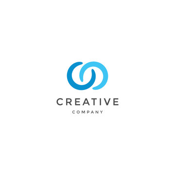 creative  initials letter cc vector logo concept image