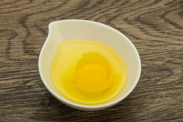 Raw Chicken egg in the bowl