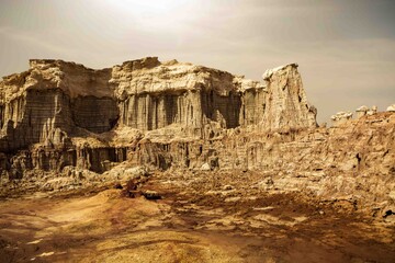 Danakil depression salt mountains