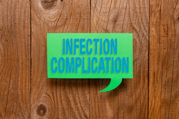 Conceptual hand writing showing Infection Complication. Concept meaning unwanted reaction resulted...
