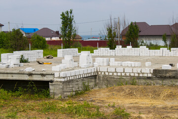 Foundation of a residential building