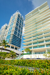 Plakat Photo of luxury condominiums Miami Beach