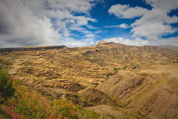 The highlands of lalibela in Ethiopia with beautiful sky