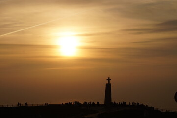 sunset over the city