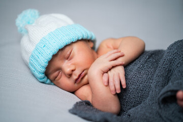 newborn baby boy sleeping