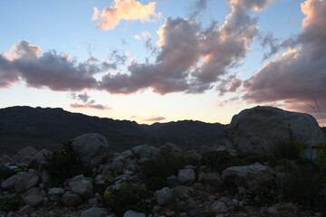 sunset in the mountains